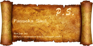 Passeka Saul névjegykártya